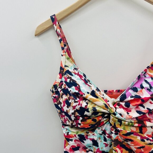 Bleu Rod Beattie Womens Size 8 D-Cup Party Animal Twist-Front Tankini Top 1661 - Picture 4 of 8
